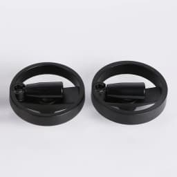 image-Foldable Handle Aluminum Alloy Machine Tool Hand Wheel Round Double Spoke Rotating Hand Wheel