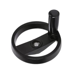 image-Foldable Handle Aluminum Alloy Machine Tool Hand Wheel Round Double Spoke Rotating Hand Wheel
