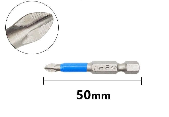 image-Anti-Slip Bit Strong Magnetic Single-Head Phillips Pozi Electric Wind Bit Screwdriver Mouth Screwdriver Head Wind Cape Electric Bit