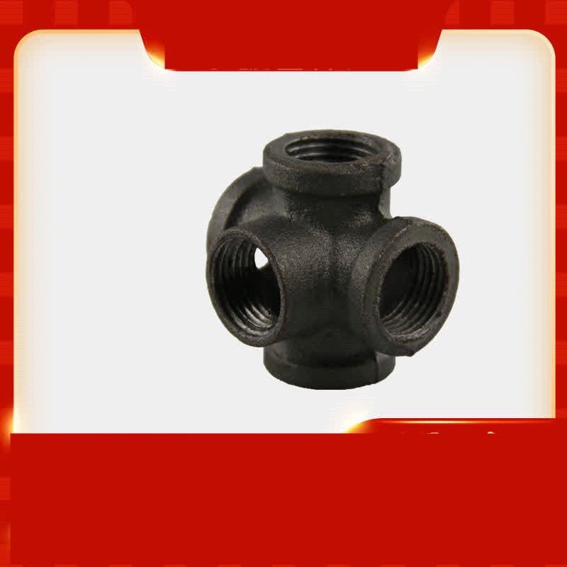 image-Malleable Cast Iron Black Pipe Fittings Loft Crafts Pipe Fittings