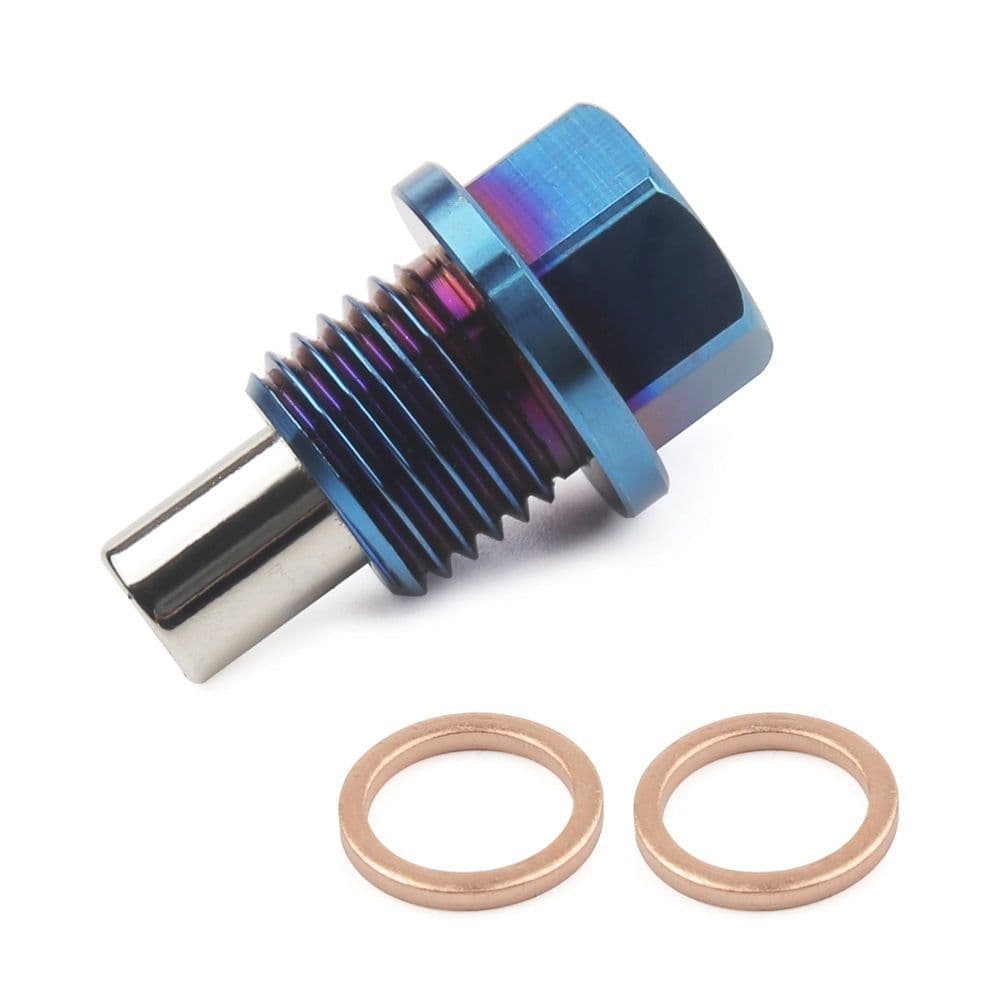image-Titanium Alloy Magnetic Oil Pan Screw Magnetic Drain Plug Suction Iron Screw