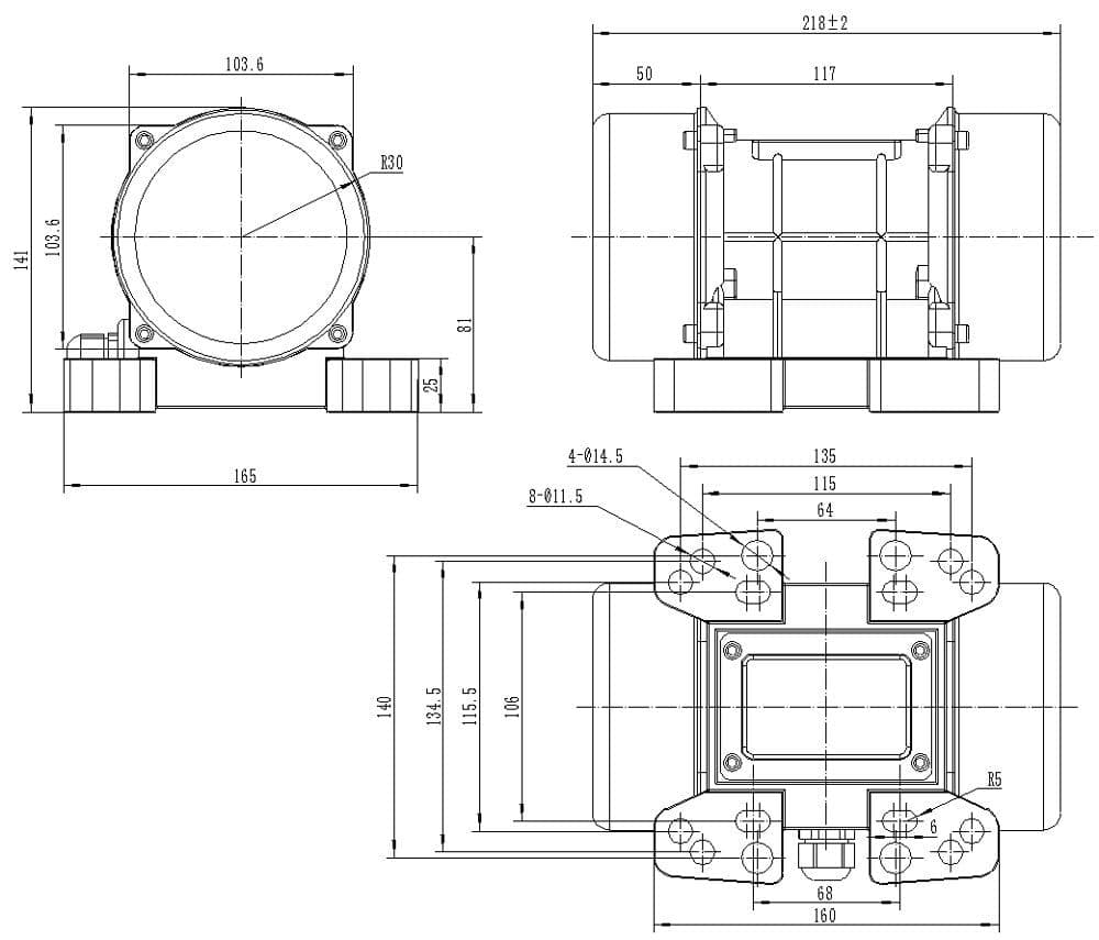 image-Mve200dc12v 24v Vibration Motor Is Suitable For Outdoor Concrete Equipment