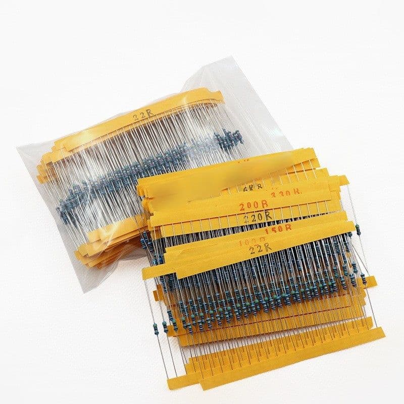 image-1-4W Five-color Ring Metal Film Resistance Pack Of 30 Values 20 Each 600pcs