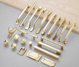 image-Gold Handle Closet Door Handle Drawer Cabinet Shoe Cabinet Single Hole Handle