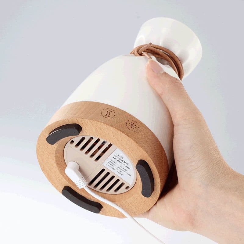 image-Wood Aromatherapy Desk Lamp Humidifier Aromatherapy Machine