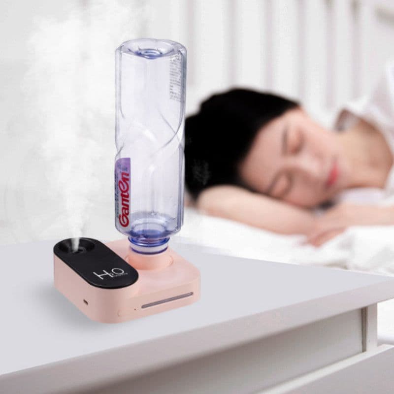 image-Mineral Water Bottle Humidifier Big Spray Wireless Rechargeable Usb Car Humidifier
