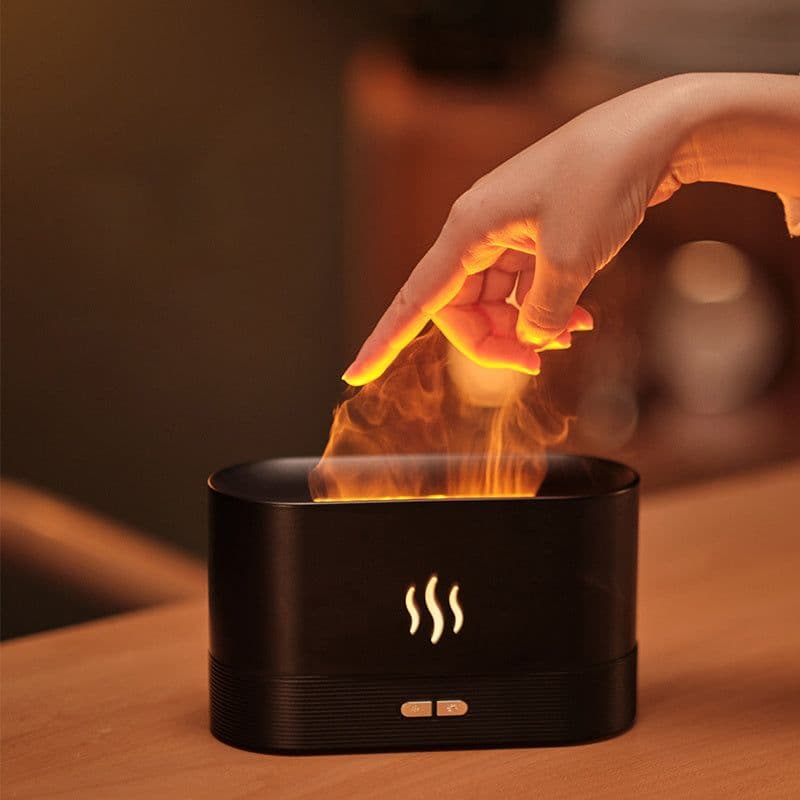 image-Drop Shipping Factory Direct Sale Fire Flame Humidifier Aroma Diffuser 2022 Air Essential Oil Ultrasonic Humidifier