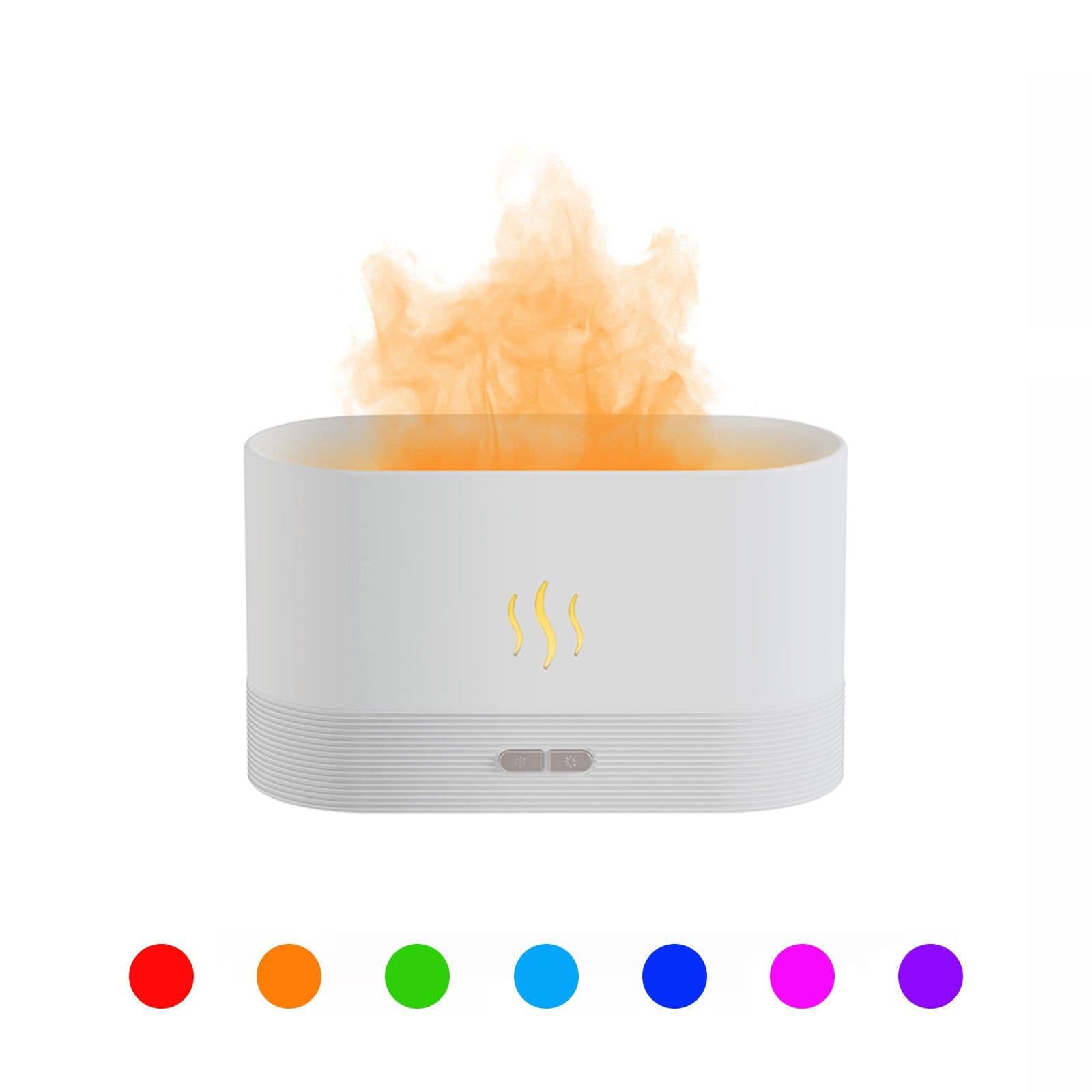 image-2022 Best Selling USB Ultrasonic Flame Humidifier Led RGB Colorful Essential Oil Fire Flame Aroma Diffuser