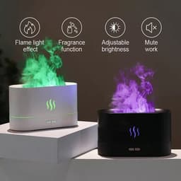 image-2022 Best Selling USB Ultrasonic Flame Humidifier Led RGB Colorful Essential Oil Fire Flame Aroma Diffuser