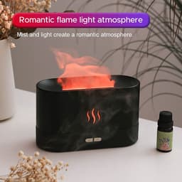image-2022 Best Selling USB Ultrasonic Flame Humidifier Led RGB Colorful Essential Oil Fire Flame Aroma Diffuser