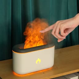 image-Drop Shipping 3D Flame Humidifier 300ML Ultrasonic Flame Aroma Diffuser Essential Oil Diffuser Top Sell