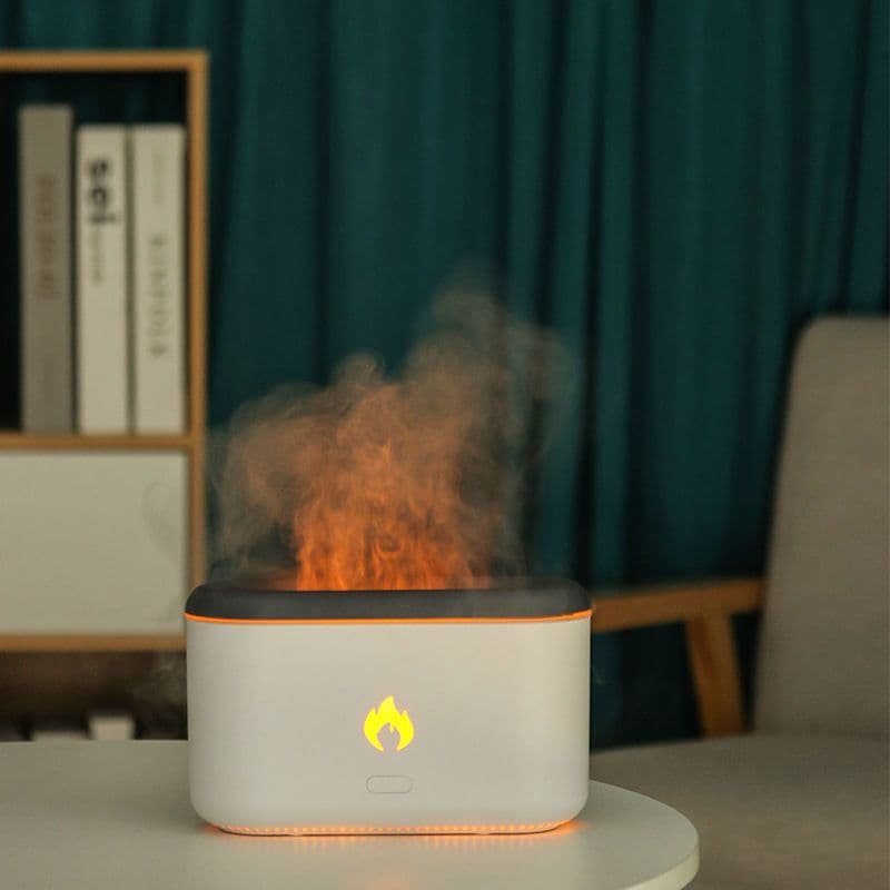 image-Drop Shipping 3D Flame Humidifier 300ML Ultrasonic Flame Aroma Diffuser Essential Oil Diffuser Top Sell