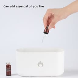 image-Drop Shipping 3D Flame Humidifier 300ML Ultrasonic Flame Aroma Diffuser Essential Oil Diffuser Top Sell