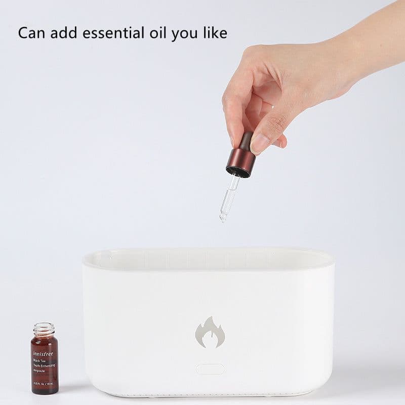 image-Drop Shipping 3D Flame Humidifier 300ML Ultrasonic Flame Aroma Diffuser Essential Oil Diffuser Top Sell