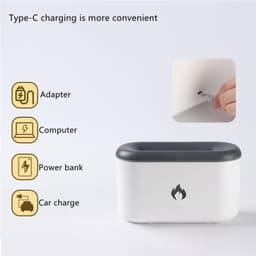 image-Drop Shipping 3D Flame Humidifier 300ML Ultrasonic Flame Aroma Diffuser Essential Oil Diffuser Top Sell