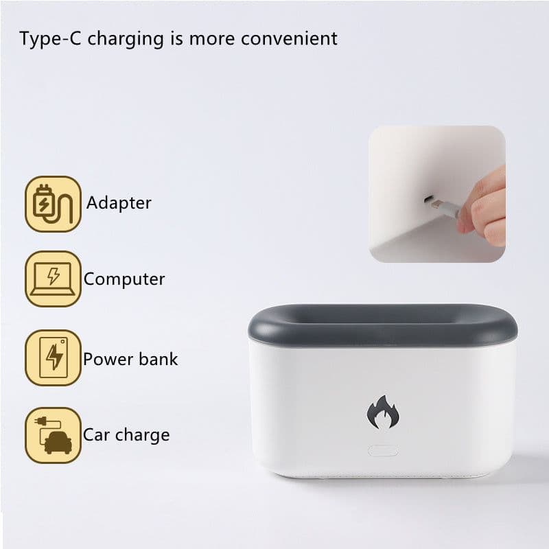 image-Drop Shipping 3D Flame Humidifier 300ML Ultrasonic Flame Aroma Diffuser Essential Oil Diffuser Top Sell