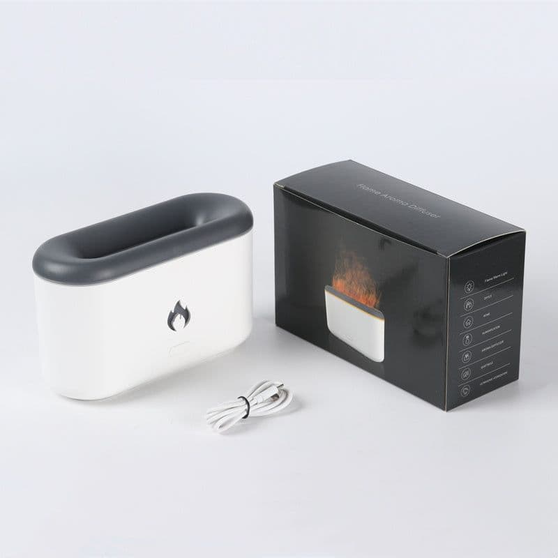 image-Drop Shipping 3D Flame Humidifier 300ML Ultrasonic Flame Aroma Diffuser Essential Oil Diffuser Top Sell