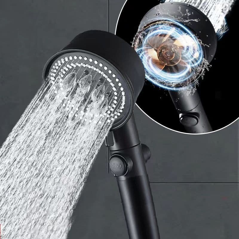 image-Five-color Wind Turbine Shower Head 56 Speed Water Silicone Shower Head