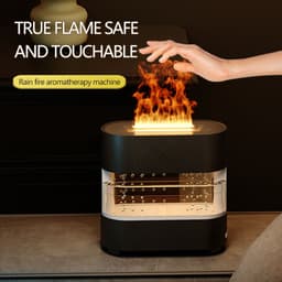 image-2024 New Products Rain Cloud Fire Humidifier Water Drip Novedades 2024 Rain Water Diffuser Fire Flame Humidifier Aroma Diffuser
