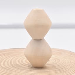 image-DIY Ornament Accessories Large Hole Rhombus Wooden Bead Tassel Bag Accessories Wooden