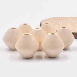 image-DIY Ornament Accessories Large Hole Rhombus Wooden Bead Tassel Bag Accessories Wooden