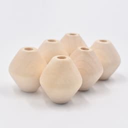 image-DIY Ornament Accessories Large Hole Rhombus Wooden Bead Tassel Bag Accessories Wooden