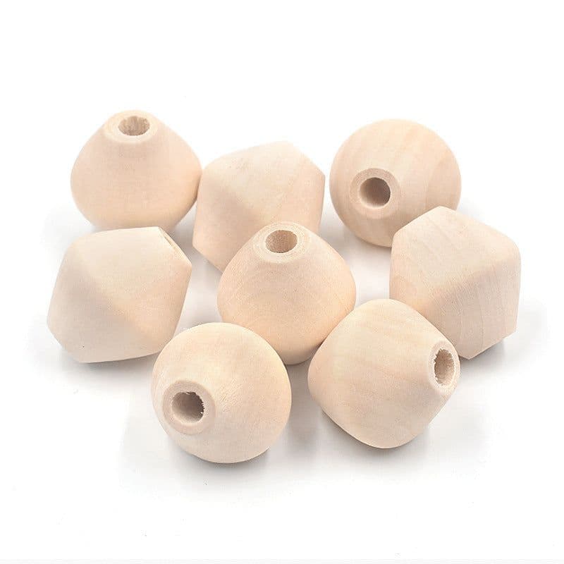 image-DIY Ornament Accessories Large Hole Rhombus Wooden Bead Tassel Bag Accessories Wooden