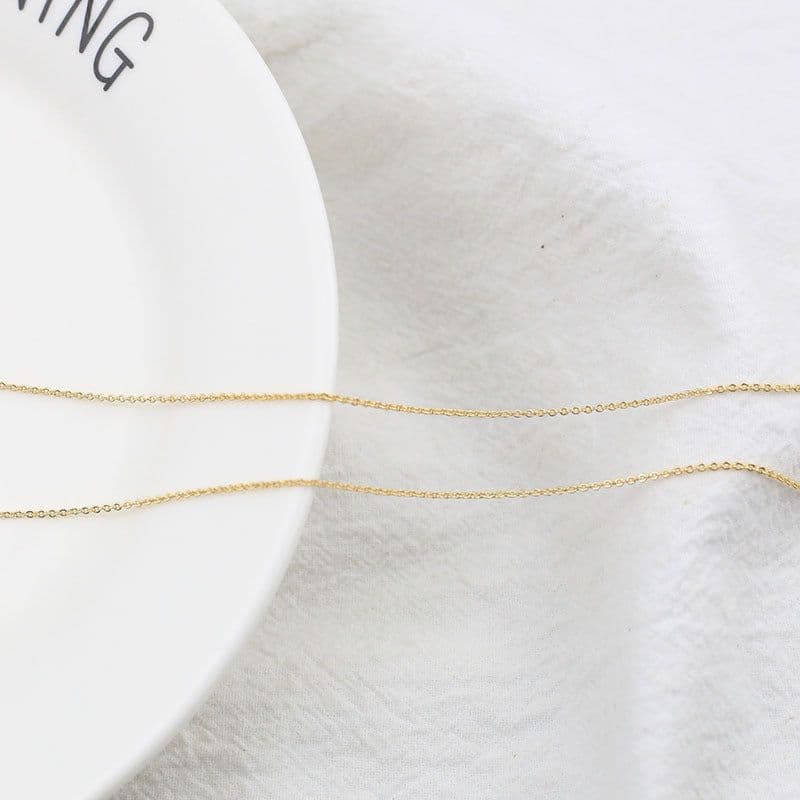 image-Color Retention 18K Gilded Chain Gold Plated Slim Chain