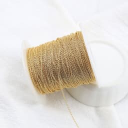 image-Color Retention 18K Gilded Chain Gold Plated Slim Chain