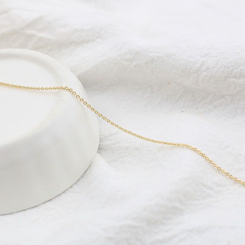 image-Color Retention 18K Gilded Chain Gold Plated Slim Chain