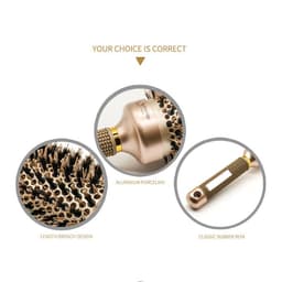 image-Hair Comb Brush Nano Hairbrush Ceramic Ion Round Barrel Comb Hairdressing Hair Salon Styling Tool