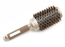 image-Hair Comb Brush Nano Hairbrush Ceramic Ion Round Barrel Comb Hairdressing Hair Salon Styling Tool