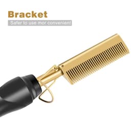 image-Electric Straight Hair Curling Comb Dry Wet Dual Purpose Copper Comb