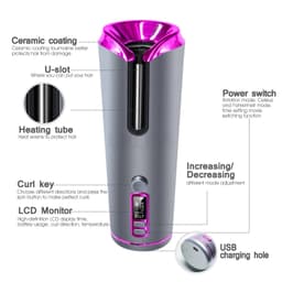 image-Hair Curling Iron Portable Automatic Hair Curling Iron Multifunctional Usb Charging