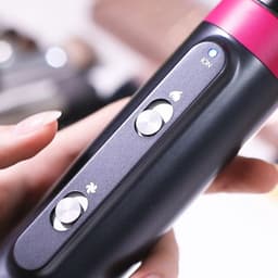 image-4 Heads Hot Air Black Cold Air Comb Hair Dryer Hair Dryer Hair Dryer Curled Iron Rotating Brush 4 In 1