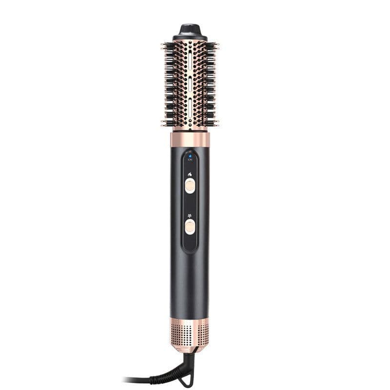 image-4 Heads Hot Air Black Cold Air Comb Hair Dryer Hair Dryer Hair Dryer Curled Iron Rotating Brush 4 In 1