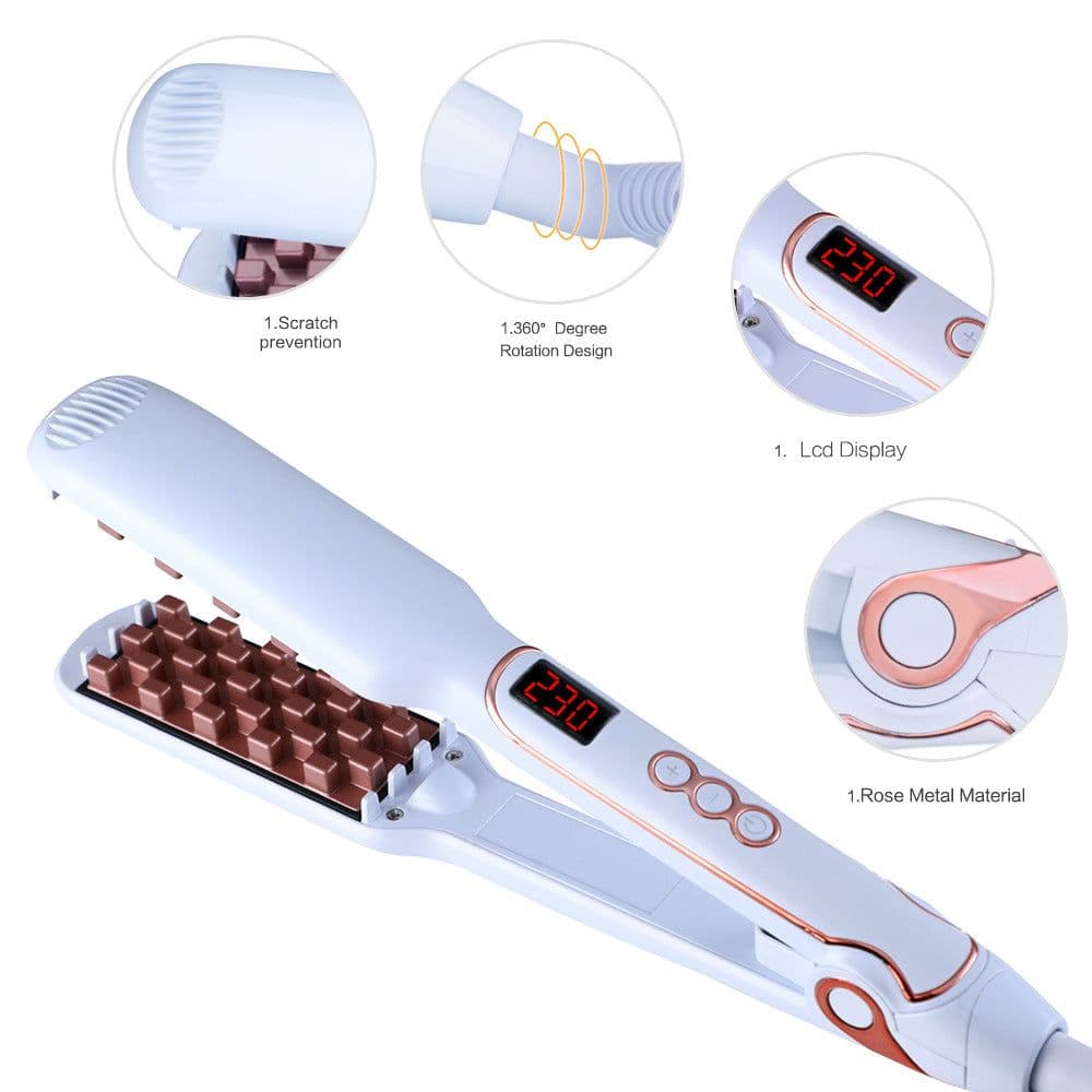 image-Hairdressing Tools Fluffy Hair Straightener Styling Hair Straightener