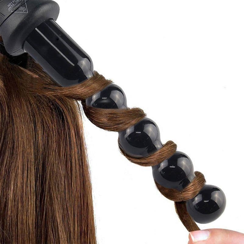 image-Multifunction Fast Heating Hair Curler 6in1 Interchangeable Ceramic Hair Styling Crimper Curling Roll Wand Hair Curler Iron Sets
