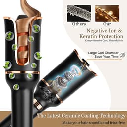 image-Automatic Curling Iron Air Curling Flat Iron Magic Wand Wave Styling Automatic Rotating Curling Wand Salon Styling