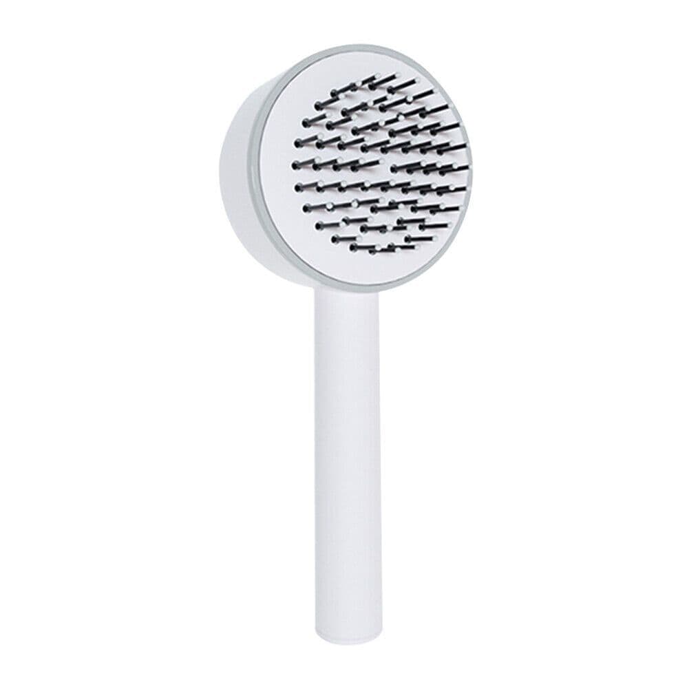 image-CN 3D Air Cushion Massager Brush With Retractable Bristles Self Cleaning Hair Brush Massage One-key Self-cleaning Hair Brush Anti-Static Airbag Massage Comb For Women Curly Hair Brush