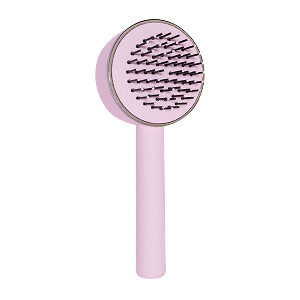image-CN 3D Air Cushion Massager Brush With Retractable Bristles Self Cleaning Hair Brush Massage One-key Self-cleaning Hair Brush Anti-Static Airbag Massage Comb For Women Curly Hair Brush