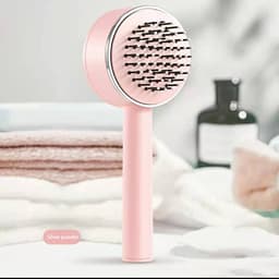 image-CN 3D Air Cushion Massager Brush With Retractable Bristles Self Cleaning Hair Brush Massage One-key Self-cleaning Hair Brush Anti-Static Airbag Massage Comb For Women Curly Hair Brush