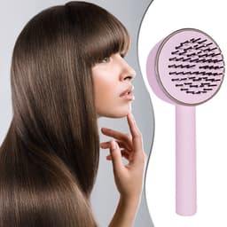 image-CN 3D Air Cushion Massager Brush With Retractable Bristles Self Cleaning Hair Brush Massage One-key Self-cleaning Hair Brush Anti-Static Airbag Massage Comb For Women Curly Hair Brush