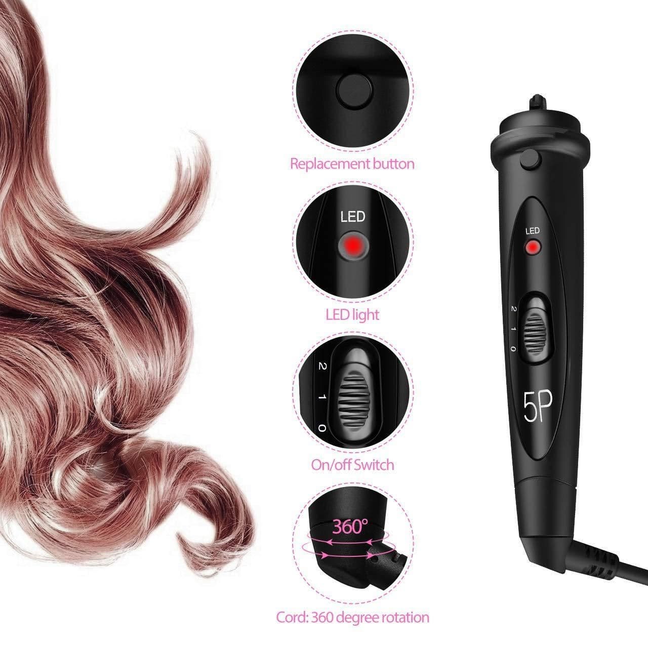 image-5p Ceramic Hair Curler Hair Care Straight Hair Pull Straight Clip Electric Hair Hair Curler