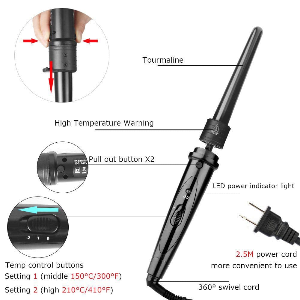 image-5p Ceramic Hair Curler Hair Care Straight Hair Pull Straight Clip Electric Hair Hair Curler
