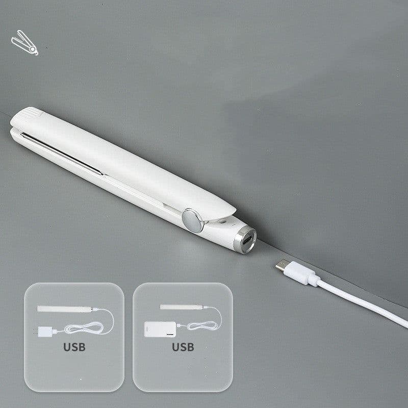 image-Usb Interface Mini Hair Curler And Straightener Dual-use Hair Curler