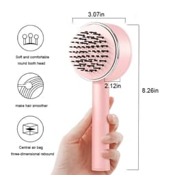 image-One-key Self-cleaning Hair Brush For Women Curly Hair Brush Anti-Static Airbag Massage Comb Airbag Massage Scalp Comb Professional Detangling One-key Self-cleaning