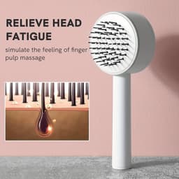 image-One-key Self-cleaning Hair Brush For Women Curly Hair Brush Anti-Static Airbag Massage Comb Airbag Massage Scalp Comb Professional Detangling One-key Self-cleaning