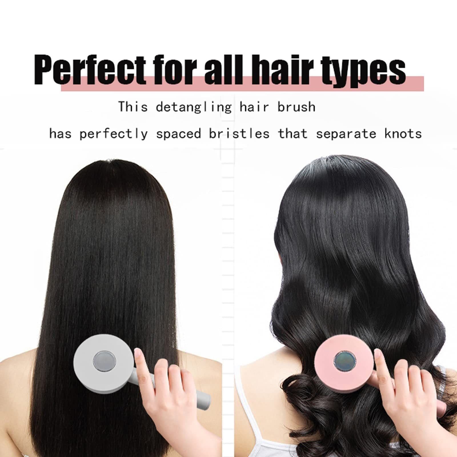 image-One-key Self-cleaning Hair Brush For Women Curly Hair Brush Anti-Static Airbag Massage Comb Airbag Massage Scalp Comb Professional Detangling One-key Self-cleaning