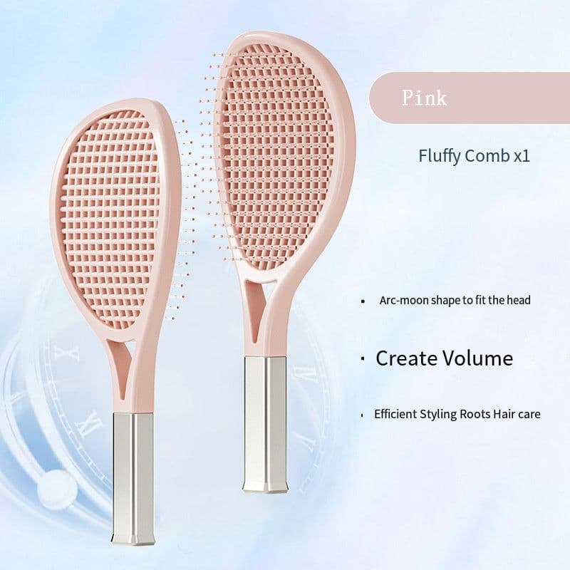 image-Hair Comb Tennis Racket Fluffy Combs High Skull Top Hair Artifact Airbag Cushion Massage Comb Barber Tools Hair Detangler Hairbrush For Thick Hair Self Cleaning Curly Hair Brush For Curly Hair